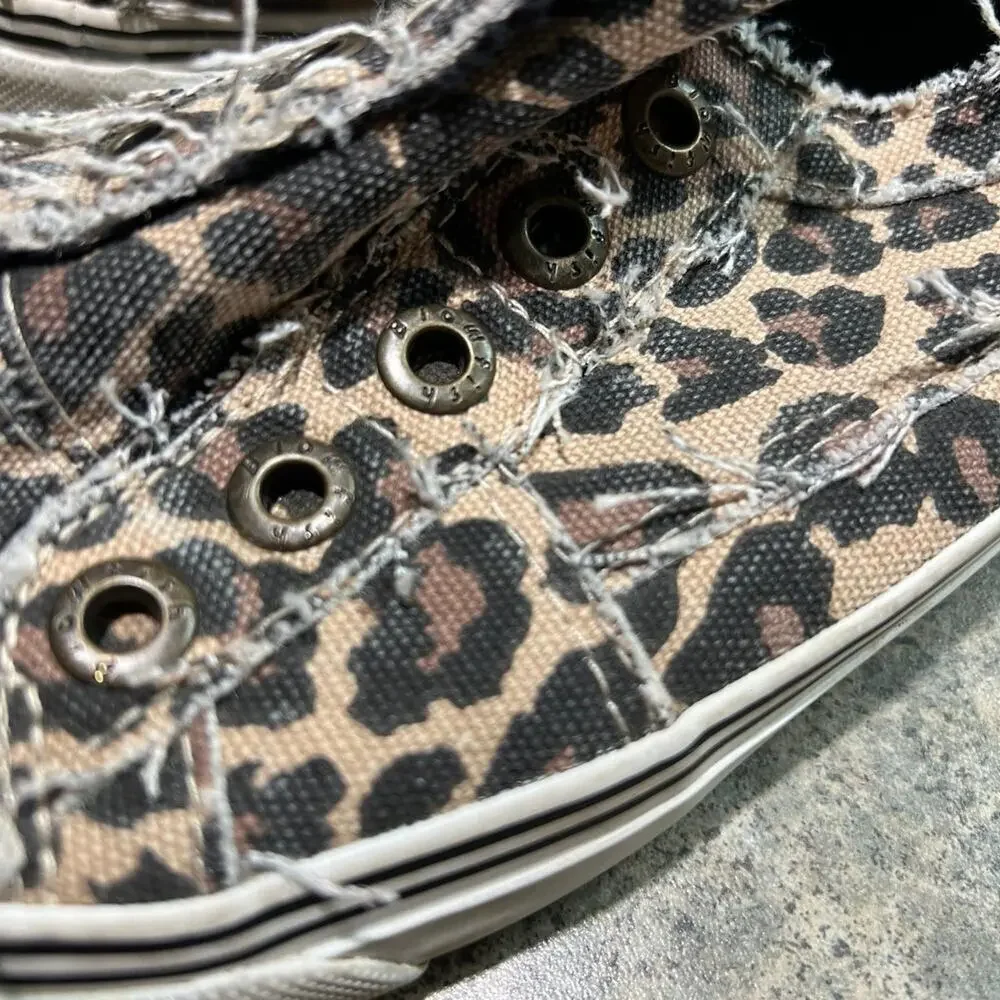 Blowfish Malibu Leopard Print Canvas Sneakers, Women’s 7.5